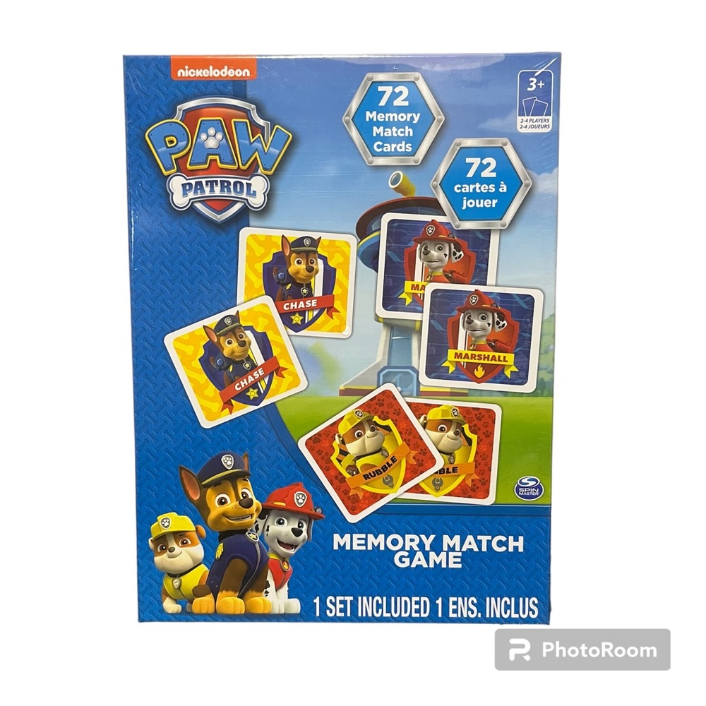 NIB Nickelodeon Paw Patrol 72 Memory Match Card Game